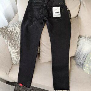 Rag & Bone Women’s Dre Highland Black Slim Boyfriend Low-Rise Jeans Size 24 NWT